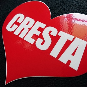 CRESTA HEART RED STICKER - クレスタ ハート レッド ステッカー / TOYOTA 豊田 トヨタ JZX100 JZX90 1JZ JDM ドリフト
