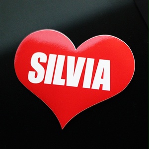 SILVIA HEART RED STICKER - シルビア ハート レッド ステッカー / NISSAN 日産 JDM ドリフト カスタム