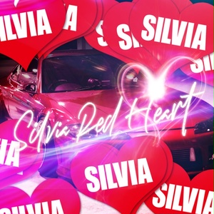 SILVIA HEART RED STICKER - シルビア ハート レッド ステッカー / NISSAN 日産 JDM ドリフト カスタム