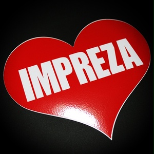 IMPREZA HEART RED STICKER - インプレッサ ハート レッド ステッカー  / SUBARU スバル WRX JDM