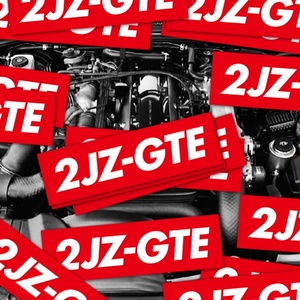 2JZ-GTE RED STICKER  - ステッカー / JDM USDM カスタム SUPRA D1ドリフト
