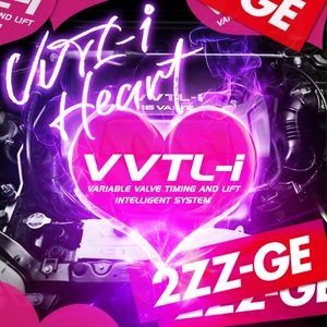 VVTL-i ハートステッカー CELICA COROLLA カローラ 2ZZ