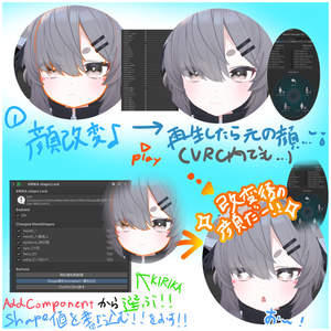 【無料】改変した顔をデフォルトとして扱うやつ【KIRIKA shape Lock】 缩略图 2