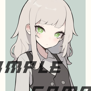 【立ち絵素材】No.2_フリー素材イラスト_女の子_ウェストアップ【表情差分7種】