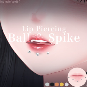 【4アバター対応】Lip Piercing - Ball & Spike -|口ピアス ラブレット リップピアス【リップシンク・MA対応】