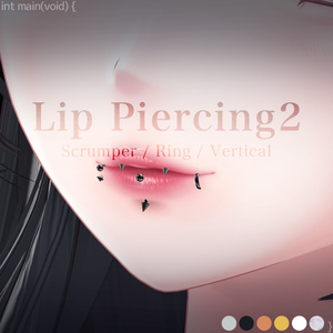 SALE✨【4アバター対応】Lip Piercing2 - Scrumper / Ring / Vertical -｜口ピアス スクランパー リング バーティカル【リップシンク・MA対応】