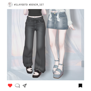 "Hannah" Only Denim set