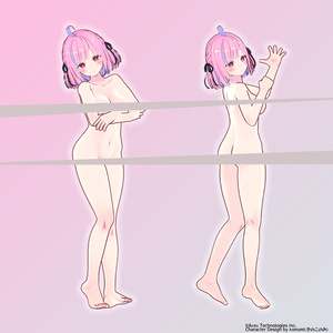 オリジナル3Dモデル「生駒ミル」（素体ver.）Original 3D Character "Miru Ikoma" Body ver.