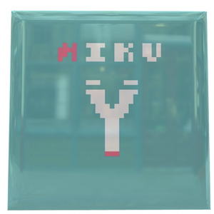 初音ミクモチーフ　ドット絵缶バッジ