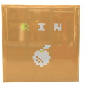 鏡音リンモチーフ　ドット絵缶バッジ
