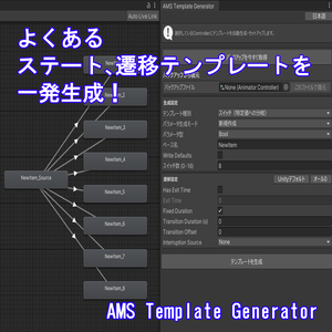 (VRChat) よくあるステート・遷移テンプレートを一発生成！ AMS Template Generator