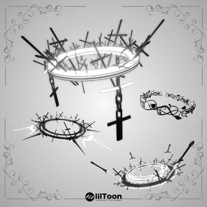 [4 Types 8 Colors] Gothic Halo [With Rotating Animation]