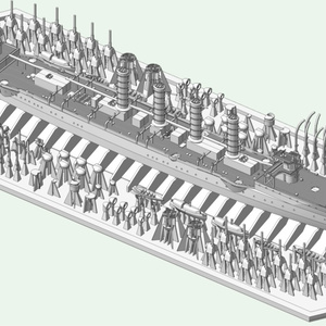 HSwMS Halland 1/700 3Dプリントキット 森の工作倉庫 森の工作倉庫 - BOOTH