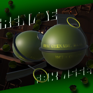 Grenade FBX model (includes Latch, pin and active grenade FBX) 