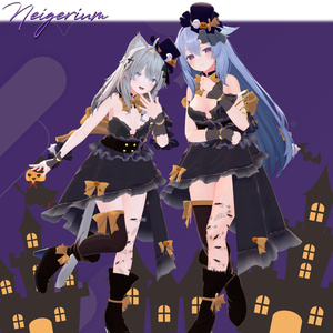【44アバター対応】Asymmetry Witch Dress 缩略图 15