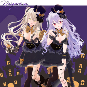 【44アバター対応】Asymmetry Witch Dress 缩略图 5