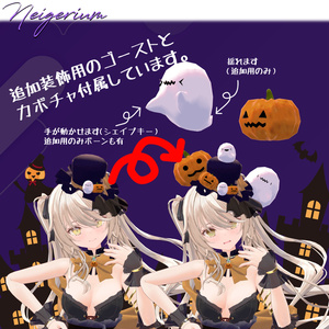 【44アバター対応】Asymmetry Witch Dress 缩略图 4