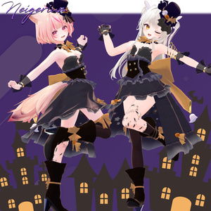 【44アバター対応】Asymmetry Witch Dress 缩略图 6