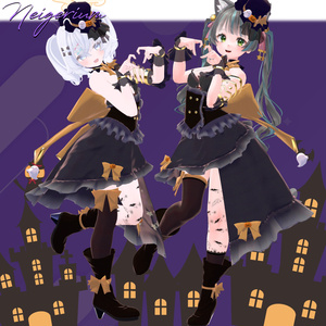 【44アバター対応】Asymmetry Witch Dress 缩略图 9