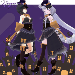 【44アバター対応】Asymmetry Witch Dress 缩略图 12