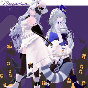 【44アバター対応】Asymmetry Witch Dress 缩略图 7