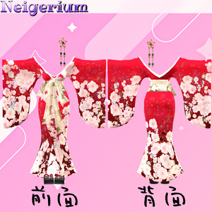 【愛莉用】華打掛 / 花魁コス風3D衣装モデル 缩略图 4