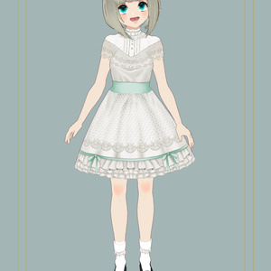【無料版あり】クラシカルレースドレス【VRoid】【セシル変身アプリ】 缩略图 2