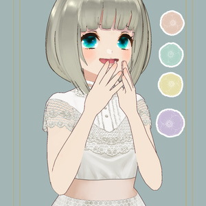 【無料版あり】クラシカルレースドレス【VRoid】【セシル変身アプリ】