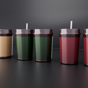 カップコーヒー3Dモデル3色（FBX）