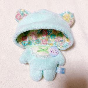 ぬい服 16cm 着ぐるみ リボン ねこ 黒 紫 レース - myfave - BOOTH
