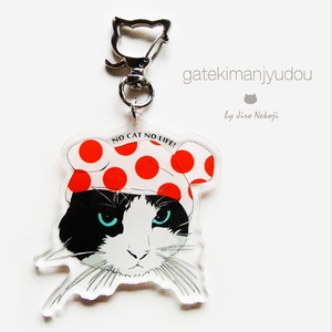 はちわれ猫のアクリルキーホルダー