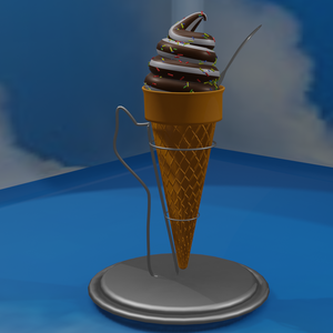 「３Dモデル」青空ソフトクリーム