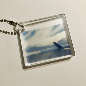Mini Acrylic Block Keychain "Airport"
