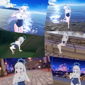 【VRChat向け3Dモデル】ミヤコ(水着)/ブルーアーカイブ 缩略图 6