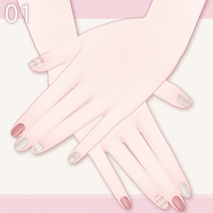 🩷Eku／Milfy用🩵RibbonCheckered🎀 【💅Nail texture 】 缩略图 5