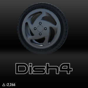 【VRChat向け】ノーマル風ホイール 『Dish4』