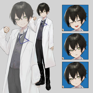 オリジナル 無料フリー素材 顔に火傷のある男性 火傷なし差分 仲秋 司 お仕事募集中のイラスト Pixiv