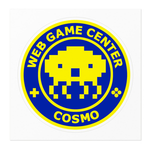 ウェブゲームセンターコスモのロゴステッカー