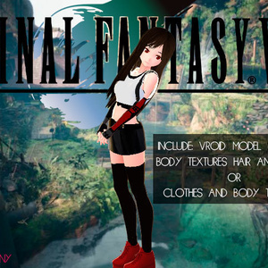 [VRoid] TIFA FINAL FANTASY - textures / VRM AND VROID FILES / ティファ・ロックハート