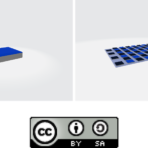 タイルを並べたっぽい板＋タイルっぽいパーツ（board with tiles & simple-tile)