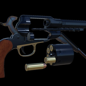 【VRCHAT想定】M1858 リボルバー 45LCコンバーション 缩略图 4