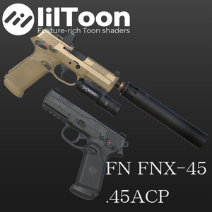 【VRChat想定】FNX45 ピストル