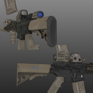 【VRChat想定】Mk18 MOD1 アサルトライフル 缩略图 4