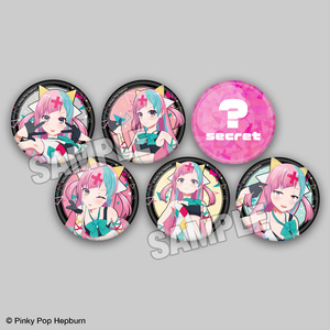 撮り下ろし缶バッジ 全6種【Pinky Pop Hepburn Official】