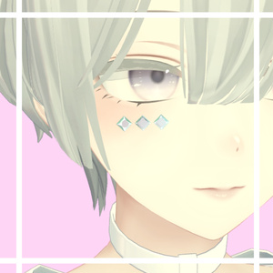 【無料/Free】きらきらフェイスメイク【VRChat想定】#ロボらぼ 缩略图 2