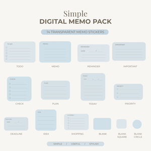 Simple Digital Memo Pack
