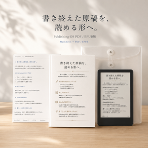 Publishing OS PDF / EPUB版｜Markdown原稿をPDF・Kindle用EPUBへ変換するWindows向けセット