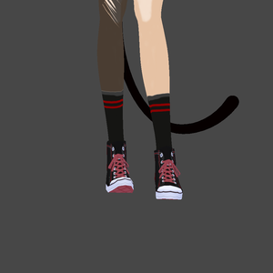 Red and black skater shoes