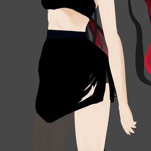 Torn black skirt