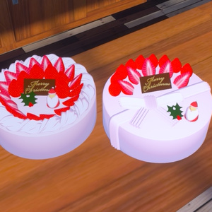 クリスマスケーキ3Dモデル【２個セット】
